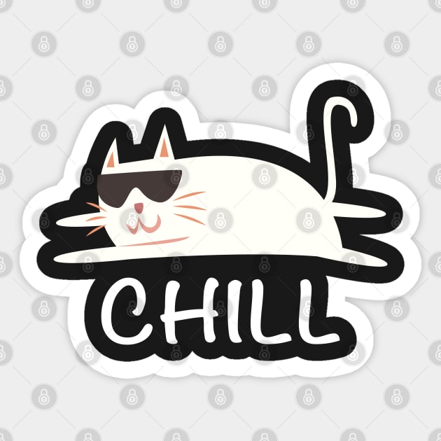 Chill Cat Funny Sticker by mstory